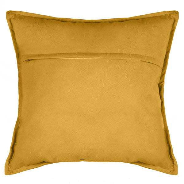 Cuscino decorativo giallo ocra sfoderabile 55 x 55 cm