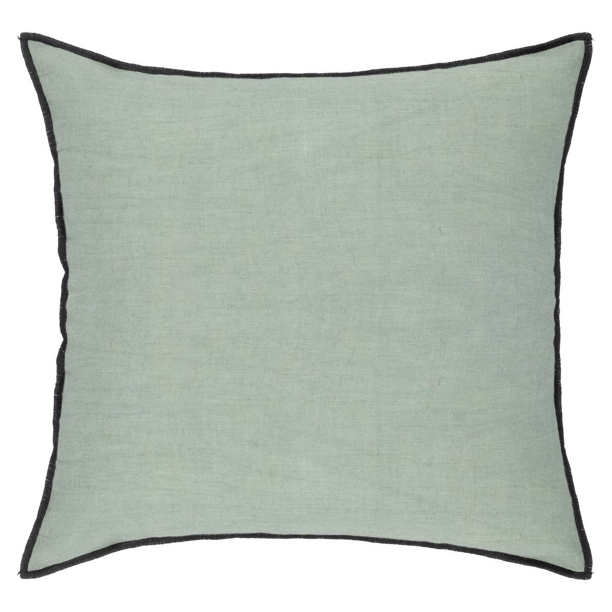 Cuscino decorativo sfoderabile in Lino e Cotone Verde Celadon