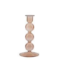 Candelabro in vetro beige Bubble