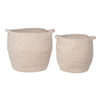 Set di 2 Ceste Lamas in Cotone - Beige