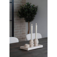 Set di 2 Portacandele Tealight in Travertino Naturale