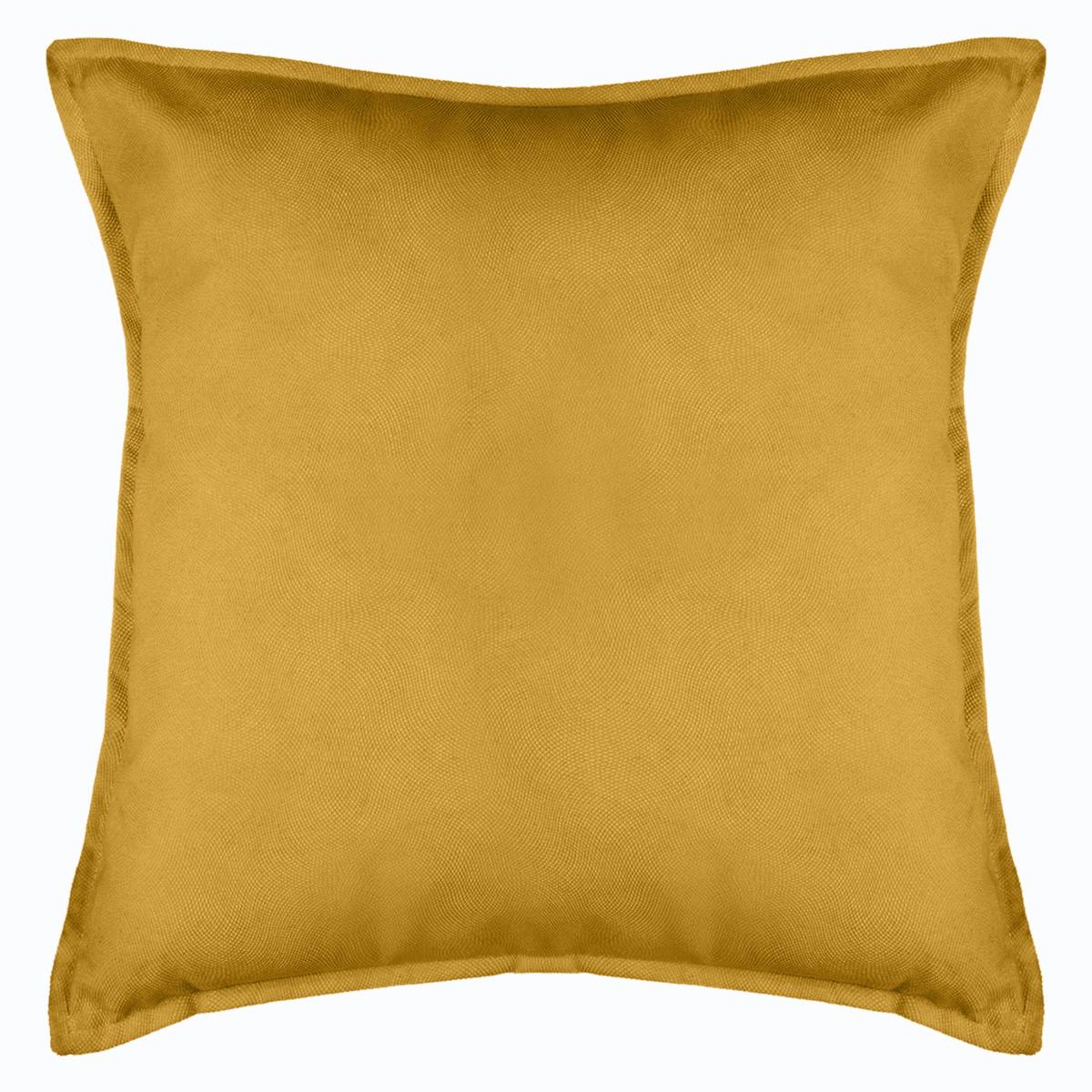 Cuscino decorativo giallo ocra sfoderabile 55 x 55 cm