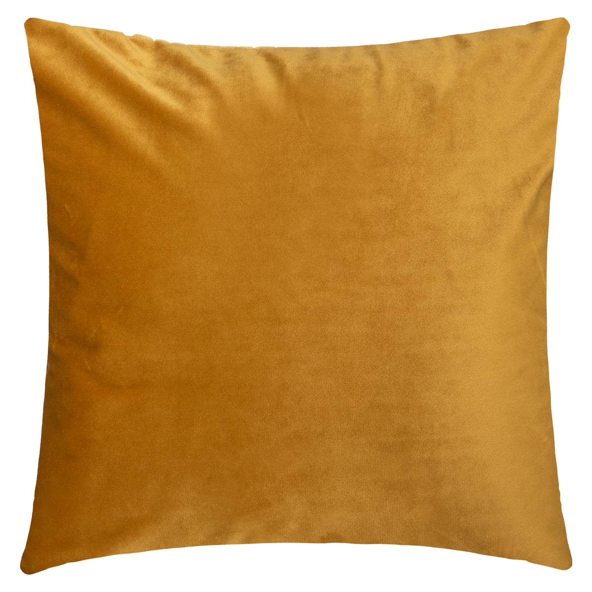 Cuscino decorativo con ricamo in rilievo giallo ocra 40 x 40cm