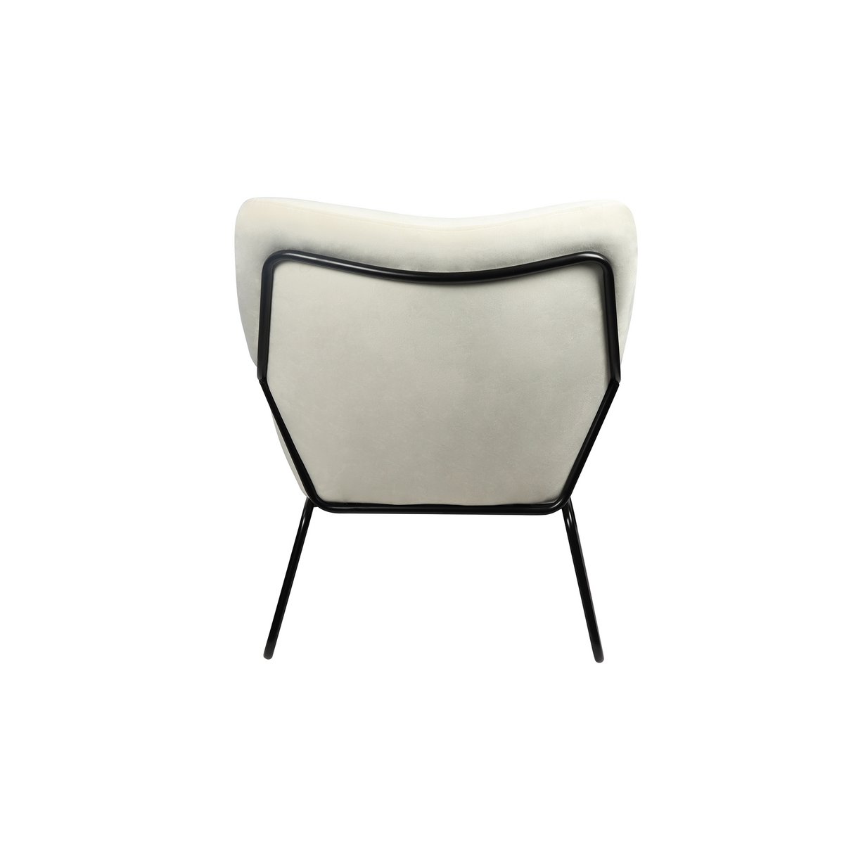 Poltroncina rivestita in velluto beige