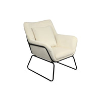 Poltroncina rivestita in velluto beige