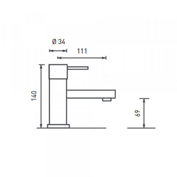 Minimal Keller Taps miscelatore lavabo bianco opaco